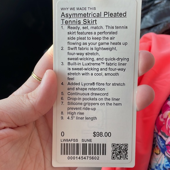 Lululemon Asymmetrical Pleated Tennis Skirt - Picture 4 of 4